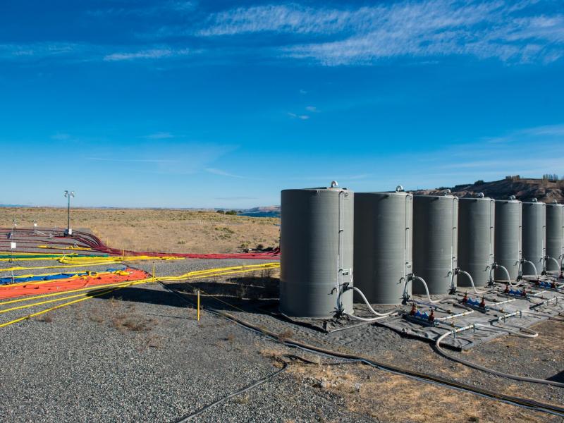 tanks and colored pipes