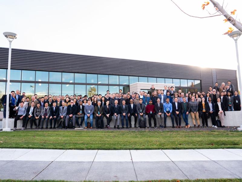 Group of people outside of building 